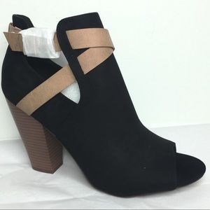 JustFab Open Toe Bootie NWOT
